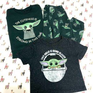 BUNDLE of Baby Yoda Star Wars 3T 2T 4 items